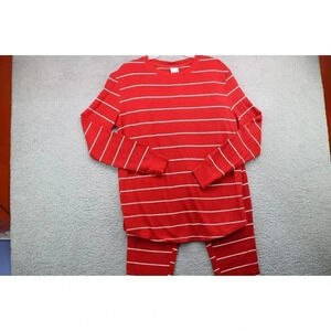 Women's Stars Above Pajama Set-Size Medium-Red w/White Stripe